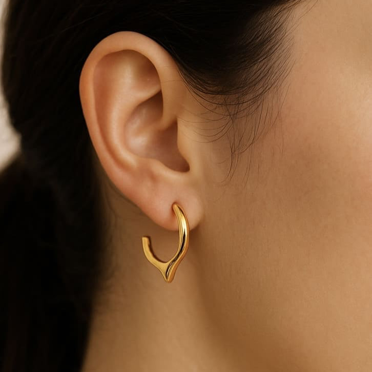 Pendientes Heba Baño de Oro - MINNI MOON-Lepetitemarie-Singularu-PDPAOLA-Luamarta