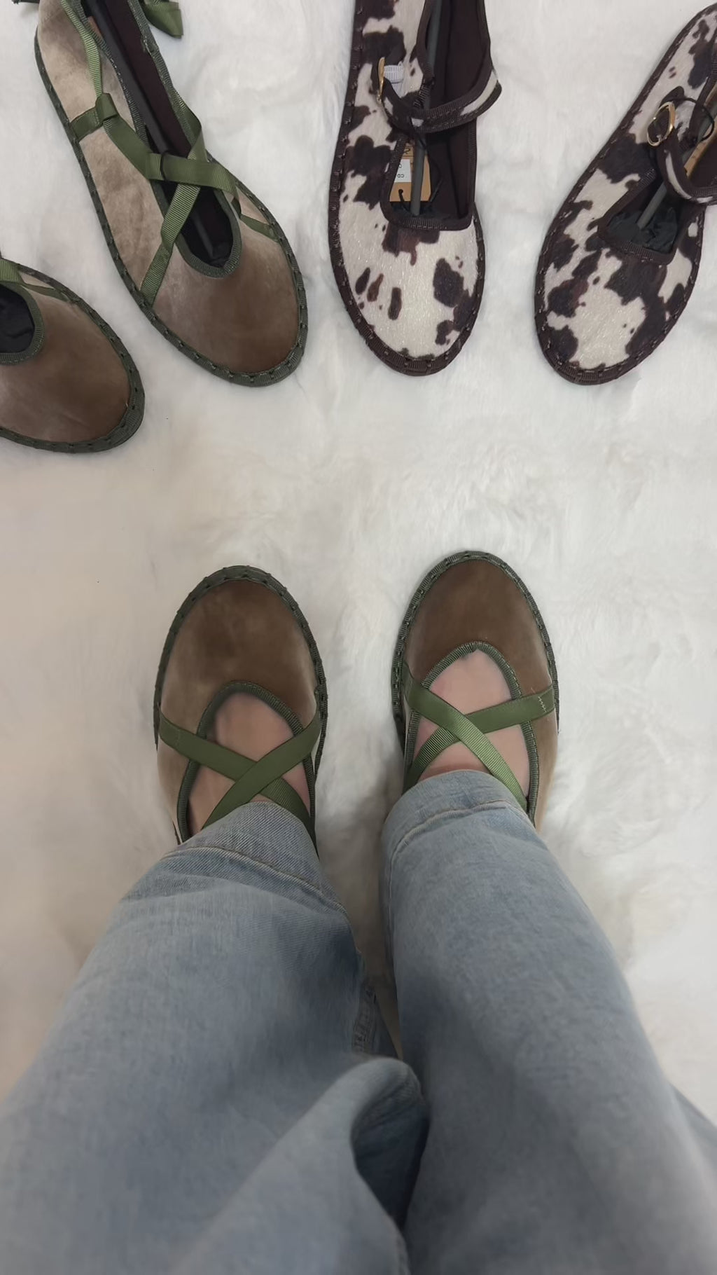 Bailarinas Terciopelo Atadas con Cinta Mujer | Elige tu talla habitual (36 a 41)