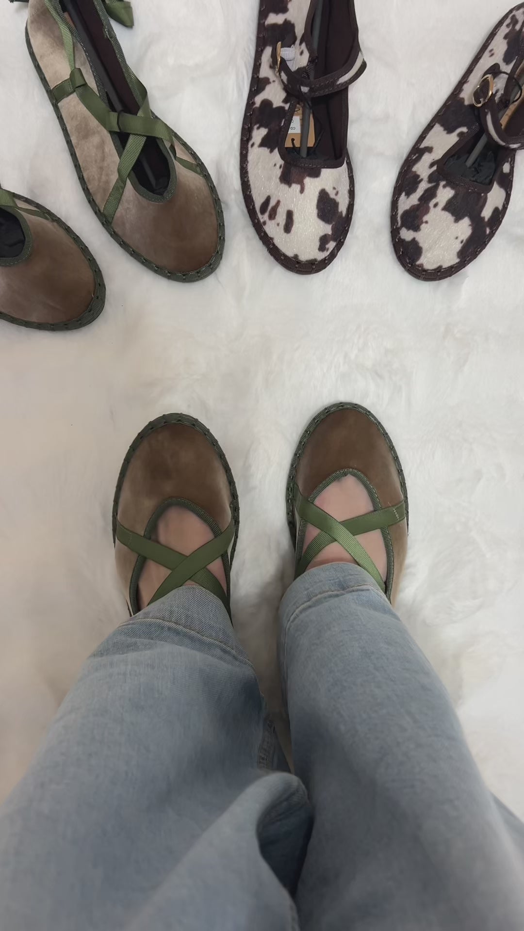 Bailarinas Terciopelo Atadas con Cinta Mujer | Elige tu talla habitual (36 a 41)