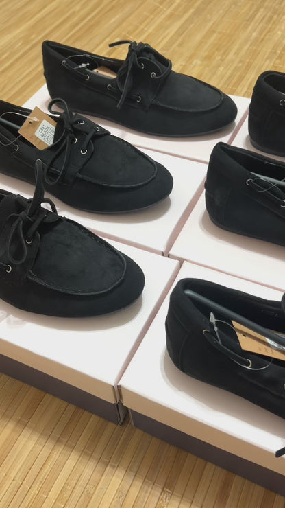 Mocasines Antelina mujer con Cordones – Para uso diario u oficina | Elige tu talla habitual (36 a 41)