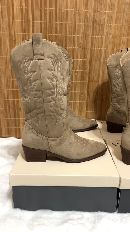 Botas Cowboy 32 cm de Caña Mujer Bordadas | Recomendamos una talla más (36-41)