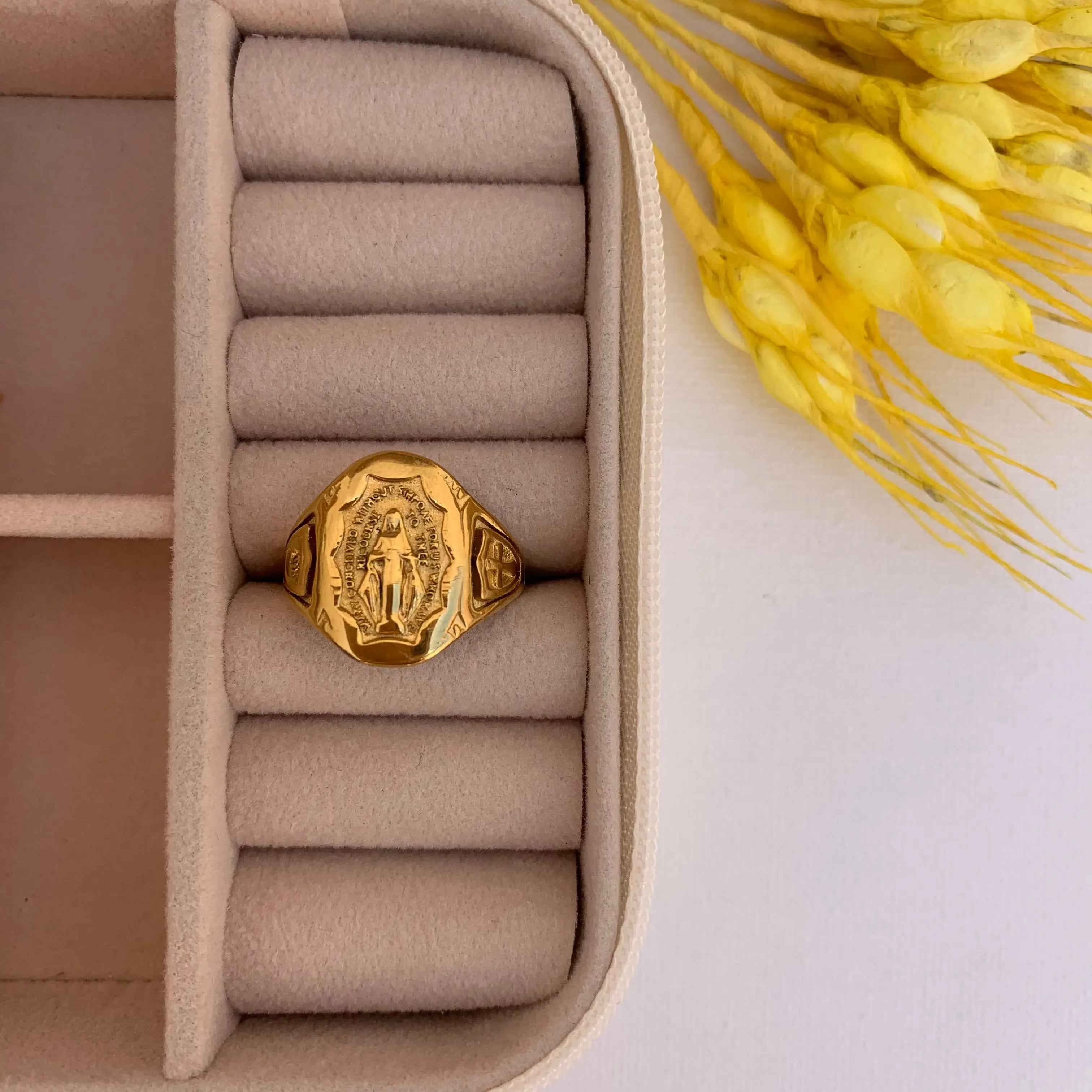 Anillo Virgen Baño de Oro - MINNI MOON-Lepetitemarie-Singularu-PDPAOLA-Luamarta