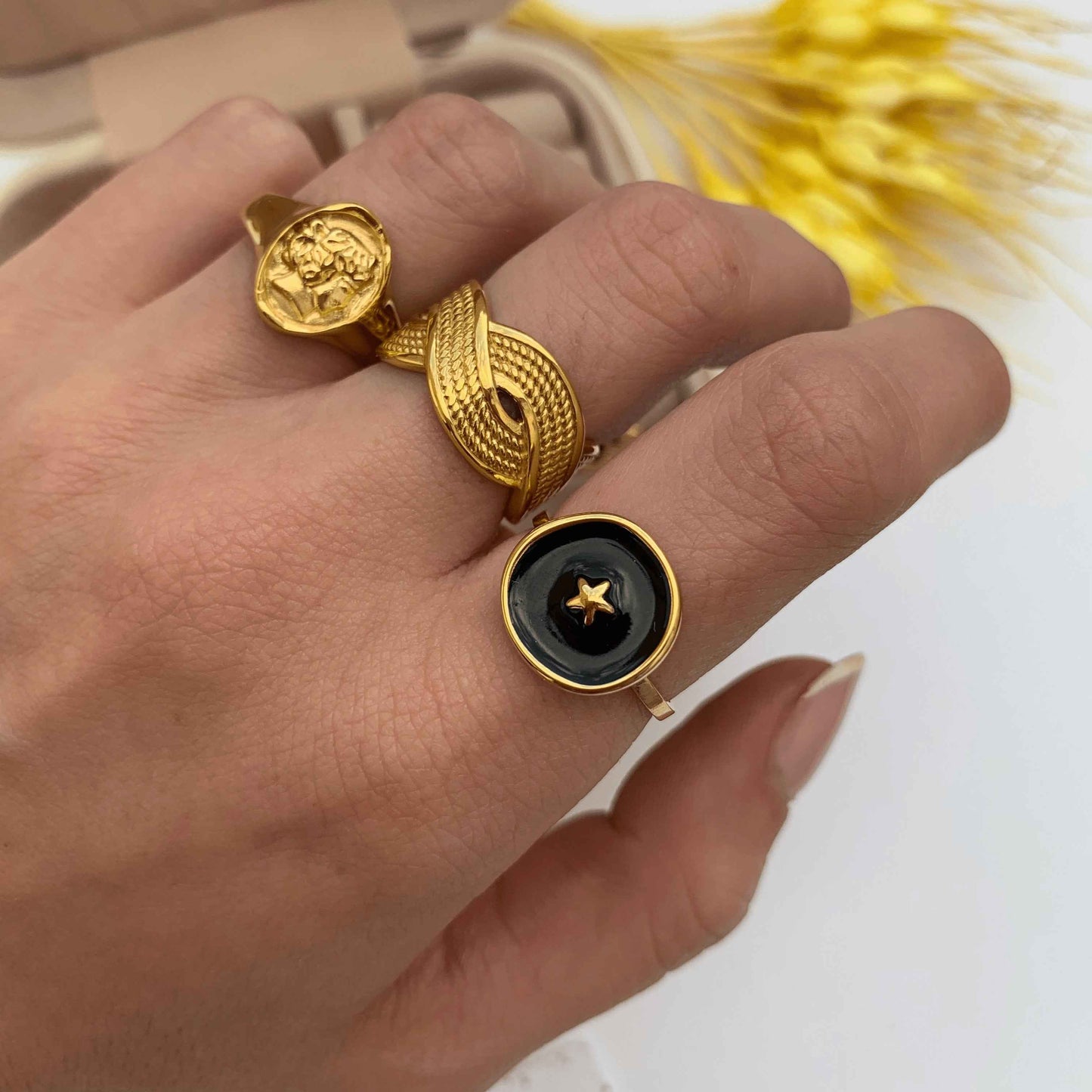 Anillo Women Baño de Oro - MINNI MOON-Lepetitemarie-Singularu-PDPAOLA-Luamarta