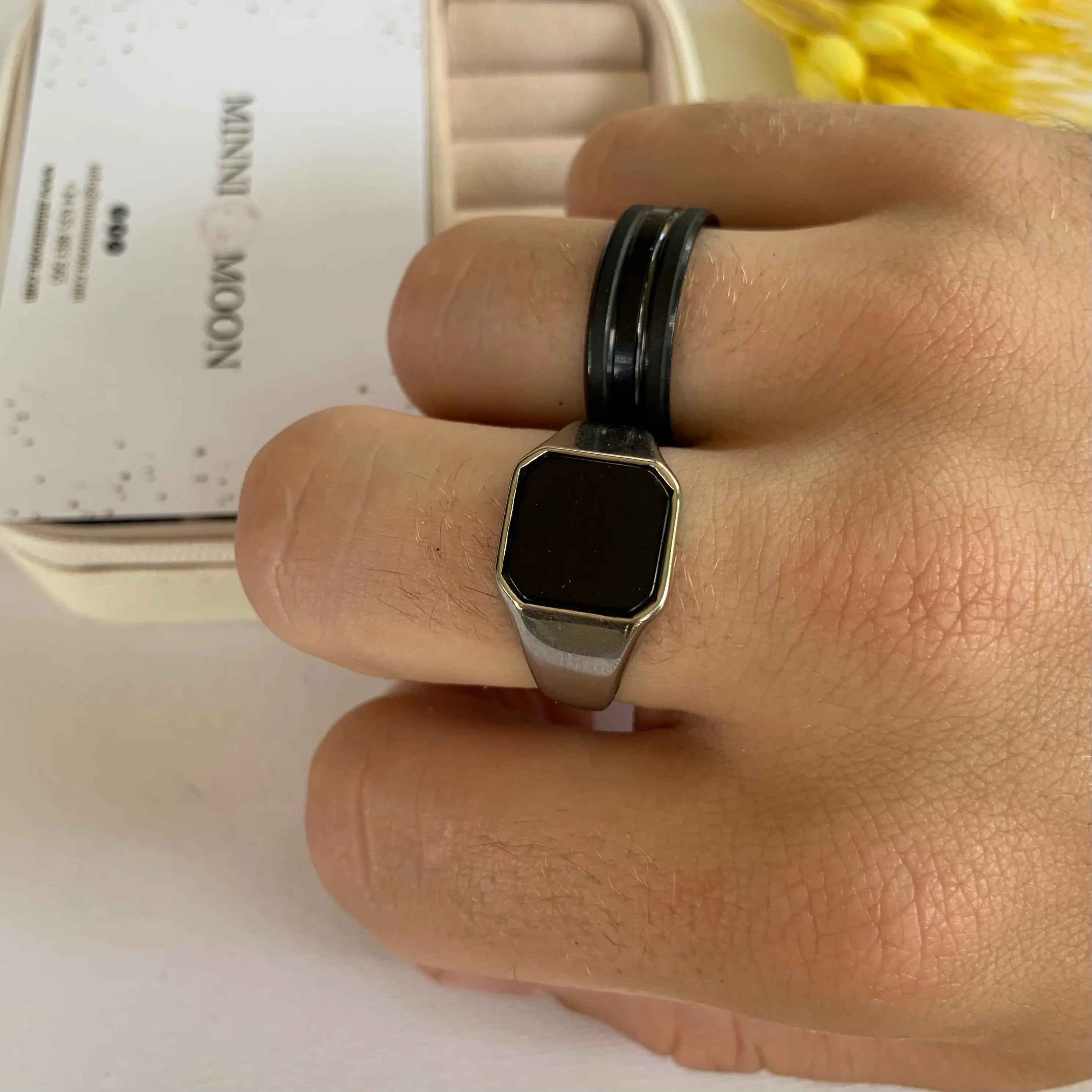 Anillo de hombre Plateado Brian - MINNI MOON-Lepetitemarie-Singularu-PDPAOLA-Luamarta