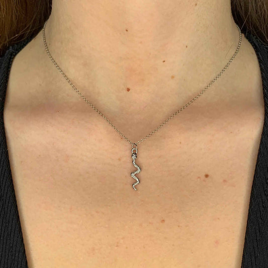 Collar Serpiente Plateado - MINNI MOON-Lepetitemarie-Singularu-PDPAOLA-Luamarta