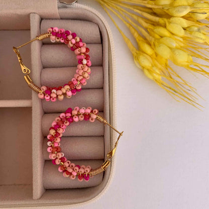 Aros Coral Baño de Oro - MINNI MOON-Lepetitemarie-Singularu-PDPAOLA-Luamarta