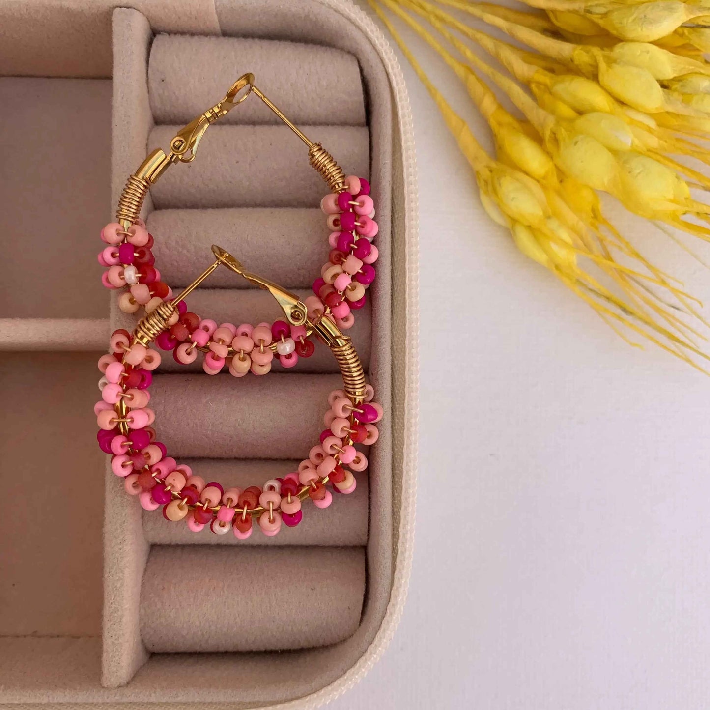 Aros Coral Baño de Oro - MINNI MOON-Lepetitemarie-Singularu-PDPAOLA-Luamarta