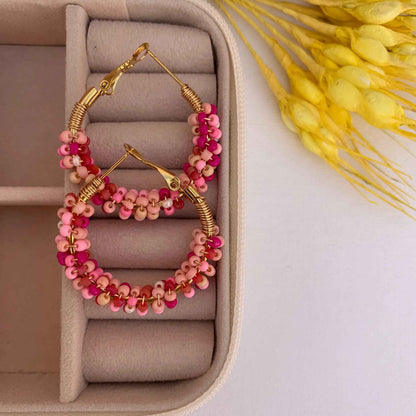 Aros Coral Baño de Oro - MINNI MOON-Lepetitemarie-Singularu-PDPAOLA-Luamarta
