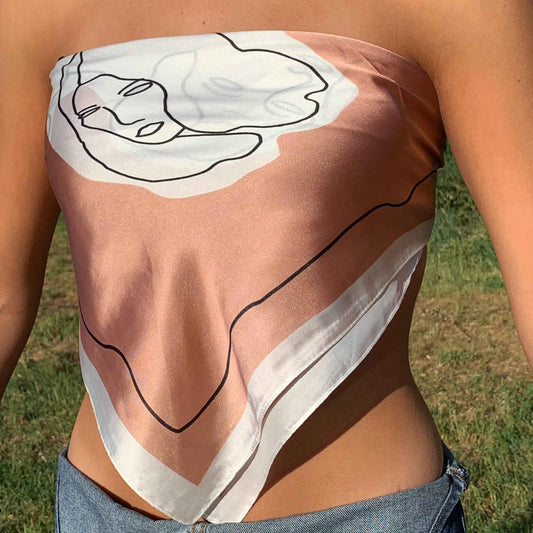 Pañuelo de cuello Madamme Rosa y Blanco - MINNI MOON-Lepetitemarie-Singularu-PDPAOLA-Luamarta