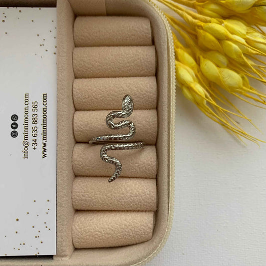 Anillo Serpiente Plateado - MINNI MOON-Lepetitemarie-Singularu-PDPAOLA-Luamarta