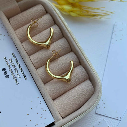 Pendientes Heba Baño de Oro - MINNI MOON-Lepetitemarie-Singularu-PDPAOLA-Luamarta