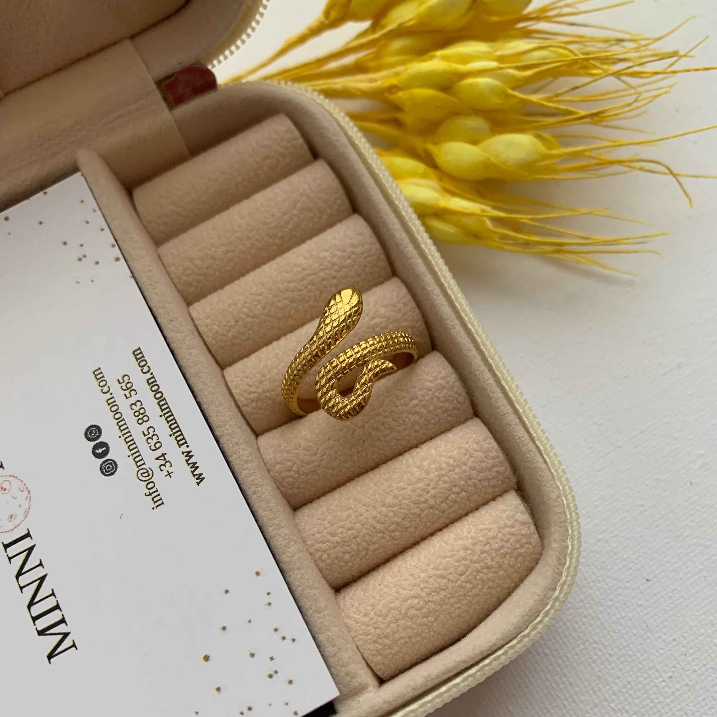 Anillo Serpiente Baño de Oro - MINNI MOON-Lepetitemarie-Singularu-PDPAOLA-Luamarta