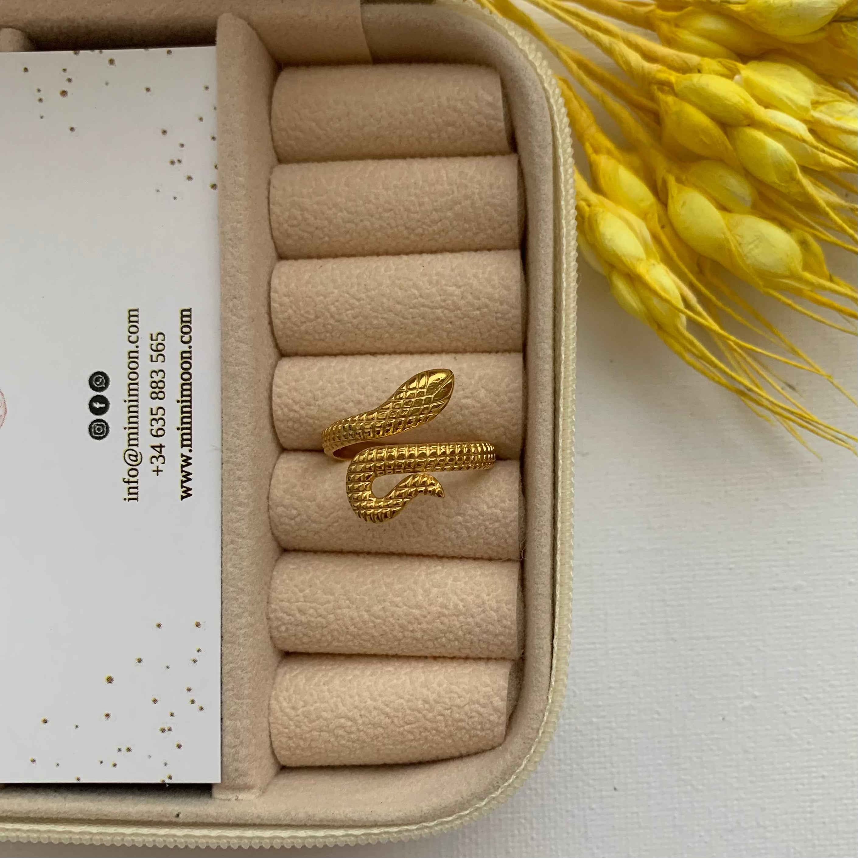 Anillo Serpiente Baño de Oro - MINNI MOON-Lepetitemarie-Singularu-PDPAOLA-Luamarta