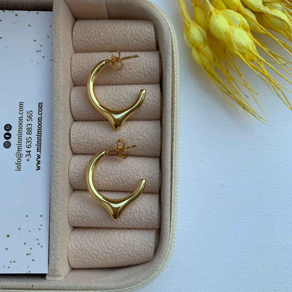 Pendientes Heba Baño de Oro - MINNI MOON-Lepetitemarie-Singularu-PDPAOLA-Luamarta